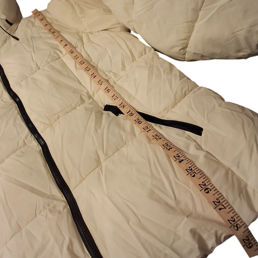 BCBGeneration Paris Puffer Jacket Hooded Yellow Full-Zip    Women Plus Size XXL - Picture 13 of 16